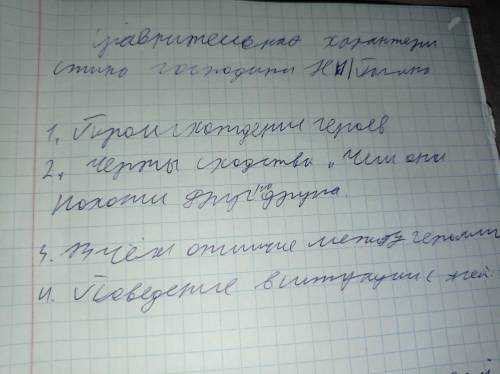 Характеристика Гагина Господина НН Происхождение героев Черты сходств. Чем похожи друг на друга В ч