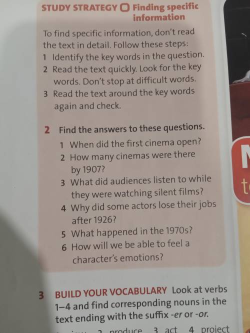 #2 Find the answers to these questions. 1 When did the first cinema open? 2 How many cinemas were th