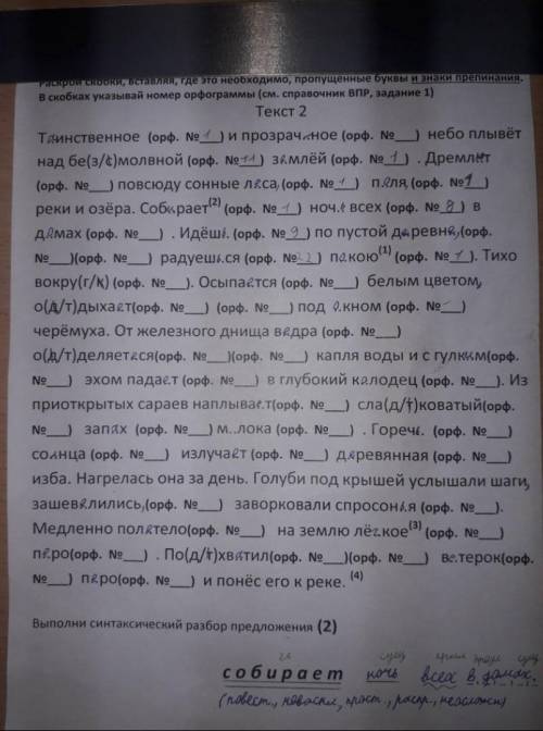 надо поставить номер орфаграммы.