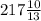 217\frac{10}{13}