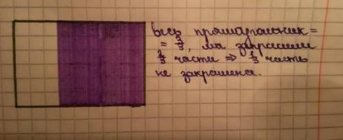 Начертите прямоугольник со сторонами 6 клеток и 3 клетки. Закрасьте 3/6 прямоугольника. Какую часть