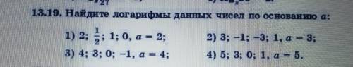 Найдите логарифмы данных чисел по основанию a: 5;3;0;1, a=5