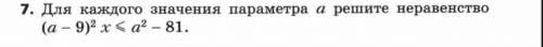 Решите Неравенство с параметром