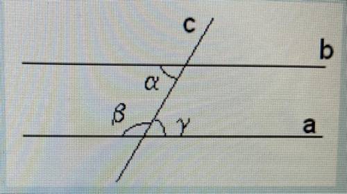 На чертеже параллельные прямые а и b пересекаются прямыми с. Если ɑ: β = 1:3, то y =?