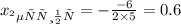 x _{вершины} = - \frac{ - 6}{2 \times 5} = 0.6