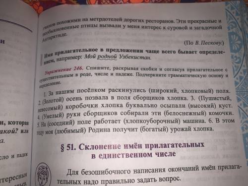 246 упражнение 6 классДайте ответ где написанно с тетрадью