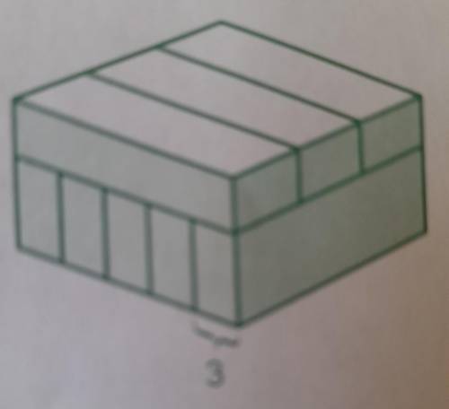 Из восьми одинаковых брусков сложили параллелепипед (см. рисунок). Один из размеров бруска равен 3.