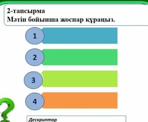 2-тапсырма Мәтін бойынша жоспар құраңыз. 1 2. 3 4