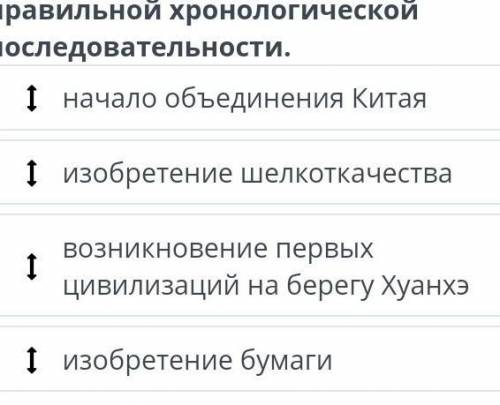 Раположи в хронологической последовательности Достижения Китая