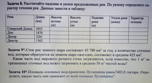 решить географию практическая работа