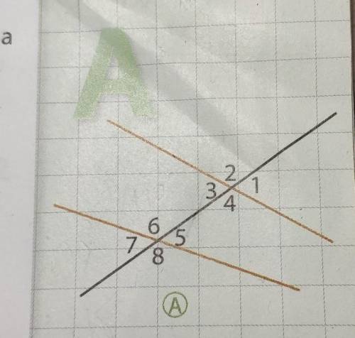 Пусть на рисунке А угол 3 = угол 5. Сделай выводы относительно величин следующих пар углов: 1) угол
