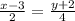 \frac{x - 3}{2} = \frac{y + 2}{4} \\