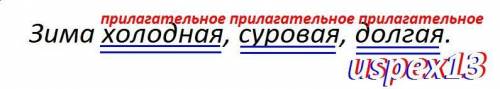 Предложение «Зима холодная, суповая, долгая» имеет однородные члены. Какие? Чем они выражены? Подчер