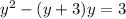 y^2-(y+3)y=3