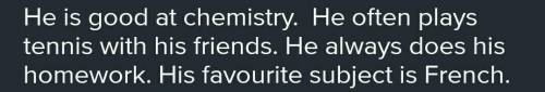 1 Read the texts in Activity 5. Write a similar text about a pupil class. Don't write his/her name.