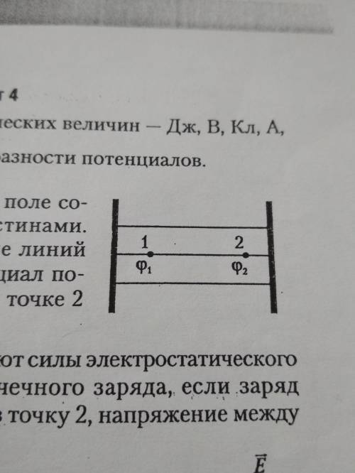 Однородное электростатическое поле создано двумя заряженными пластинами. Укажите на рисунке направле