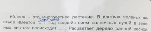 Поставьте слова где пропущенные места Биология