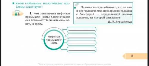 Чем занимается нефтяная промышленность? какие отрасли она включает? запишите свои ответы в схему: