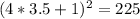 (4*3.5+1)^{2} =225