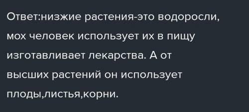 По каким свойствам царство растений подразделяютсятна низкие и вызшие растения