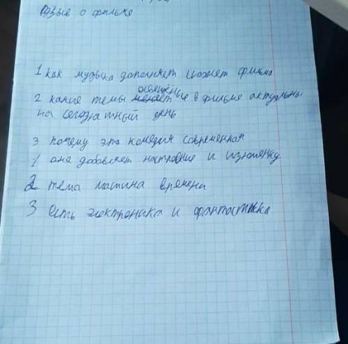 1.как музыка дополняет сюжет фильма 2.какие темы освещенные темы в фильме актуальных на сегодняшний