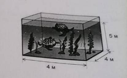 Определите давление и вес воды на дно аквариума, размеры которого указаны на рисунке. (Pвода-10 кг/м