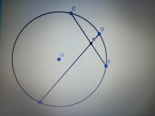 K точка перетину хорд AD і BC. AK=8 см, BK=4 см. Знайти довжину відрізка CK, якщо він більший за KD