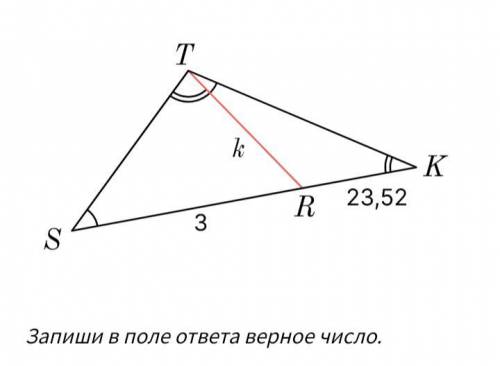 Найди численное значение k,k, используя рисунок.