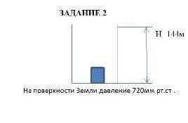 На поверхности земли 720мм рт. ст.