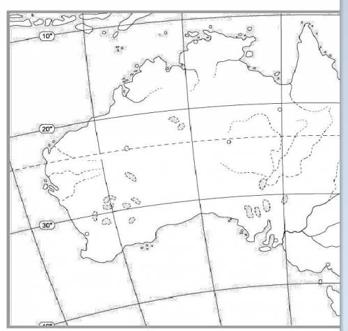 Нанести маршрут движения путешествия, и объекты на контурную карту Австралии по тексту. «Наш корабль