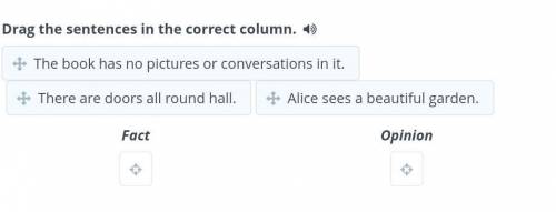 Drag the sentences in the correct column: ×The book has no pictures on conversation in it.×There are