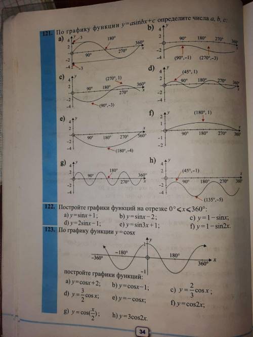 Задание 121 (b,d,e) и задание 122 (b,d,e)