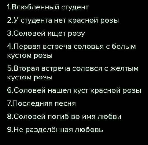 Задание на сказку Соловей и Роза.только честно и быстро позязя!