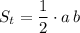 S_{t}=\dfrac{1}{2}\cdot a\, b