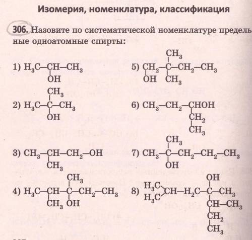 Назовите по систематической номенклатуре предельные одноатомные спирты.