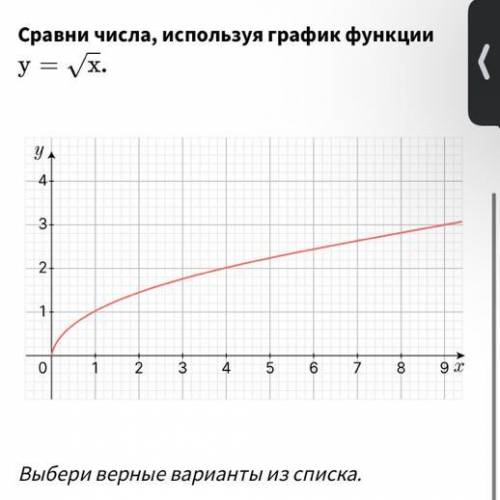 выбрать,надо поставить знак вместо (и >;<;либо = )числа такие: корень из 0,6 и 1;3 и корень из