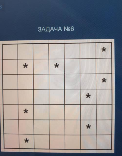 Миша расставил в квадратной таблице 7*7 звёздочки и нолики, После чего нолики стер. Соседними клетка