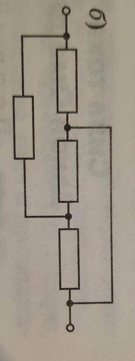 сопротивление каждого из резисторов включенных в цепи равно 30 ом Определите сопротивление этих цепе