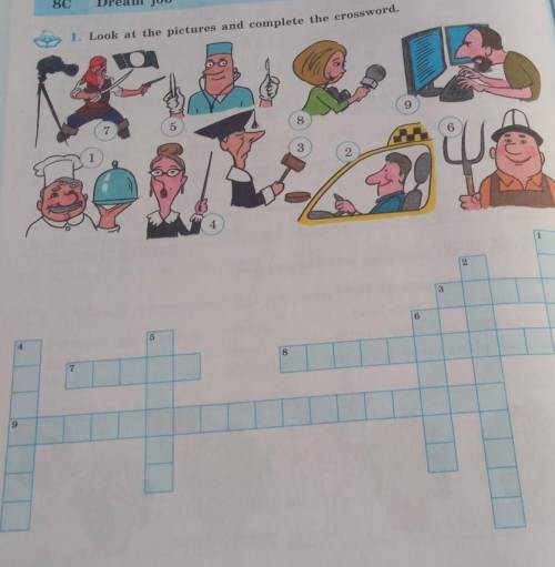 1. Look at the pictures and complete the crossword. 1.2.3.4.5.6.7.8.9.