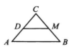 В ∆ АВС отмечены точки D и М на сторонах АС и ВС соответственно (см. рис.) Площадь ∆АВС равна 50. На