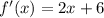 f'(x)=2x+ 6