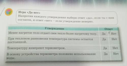 Игра «Да-нет» Напротив каждого утверждения выбери ответ «да», если ты с нимсогласен, и ответ «нет» —