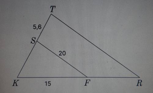 Найди значение TR, если известно, что SF | TR и площадь треугольника и площадь треугольника KSP равн