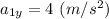 a_{1y } = 4~(m/s^2)