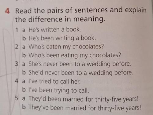 4 read the pairs of sentences and explain the difference in meaning