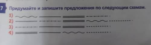 7. Придумайте и запишите предложения по следующим схемам.