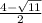 \frac{4-\sqrt{11} }{2}