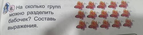 На сколько групп можно разделить бабочек? Решение напишите . И как записать.