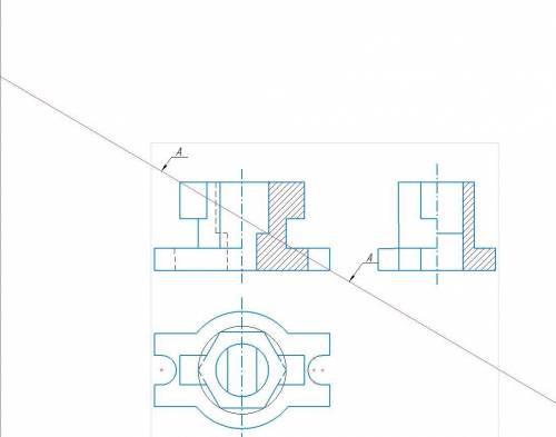 Построить наклонное сечение А-Аh tt ps: //di sk. yan dex. ru/d/w21puheGluVrEw компас