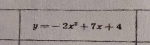Построить график функции y=-2x²+7x+4